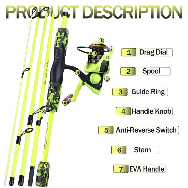 Sougayilang Portable 5 Section - Fishing Rod Spinning review and price
