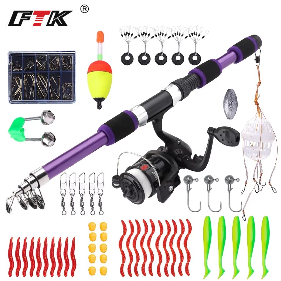 FTK 1.8M Portable Spinning Fis - Fishing Rod Carbon Fiber review and price